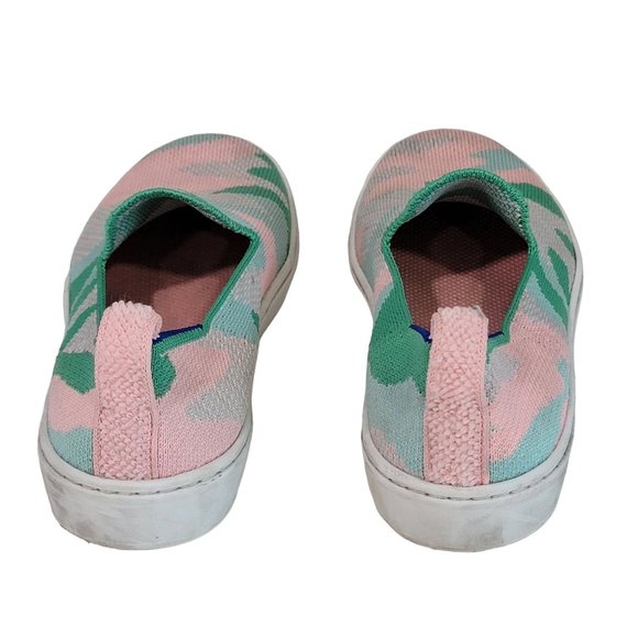 Rothy's The Kids Sneaker Size 2 Cotton Candy Camo Fabric Slip On Casual Shoes - Picture 8 of 12